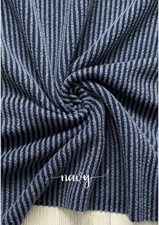 Navy Ribbed